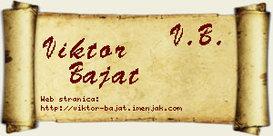 Viktor Bajat vizit kartica
